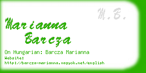 marianna barcza business card